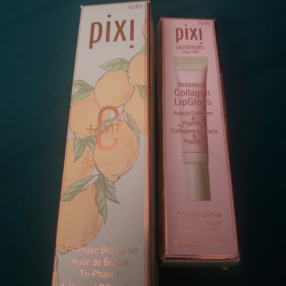 Pixi +Cvit Priming Oil and Pixi Collagan Lip Gloss